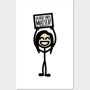 Stick Girl 2 - Black Lives Matter Posters and Art